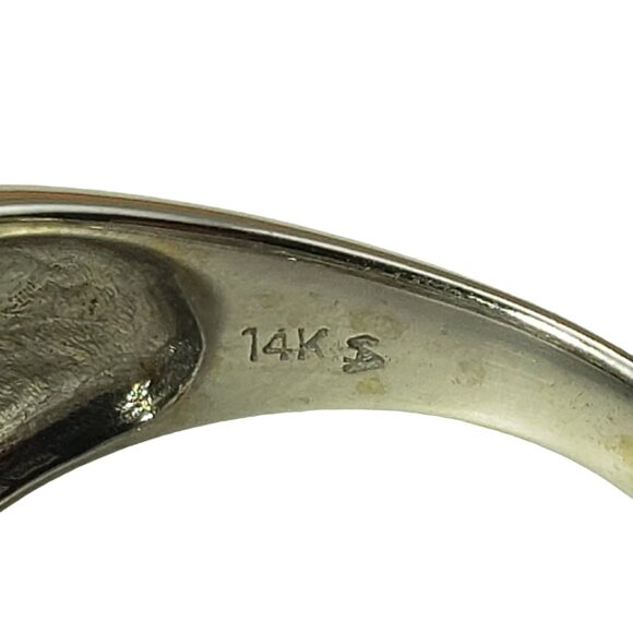 14K White Gold Diamond Ring Size 7 JAGi Certified #15375 - Picture 7 of 10